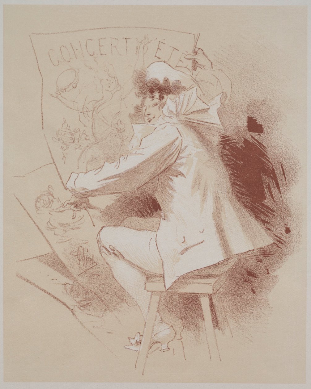 Sommarkonsert, ca. 1895-1900. av Jules Cheret