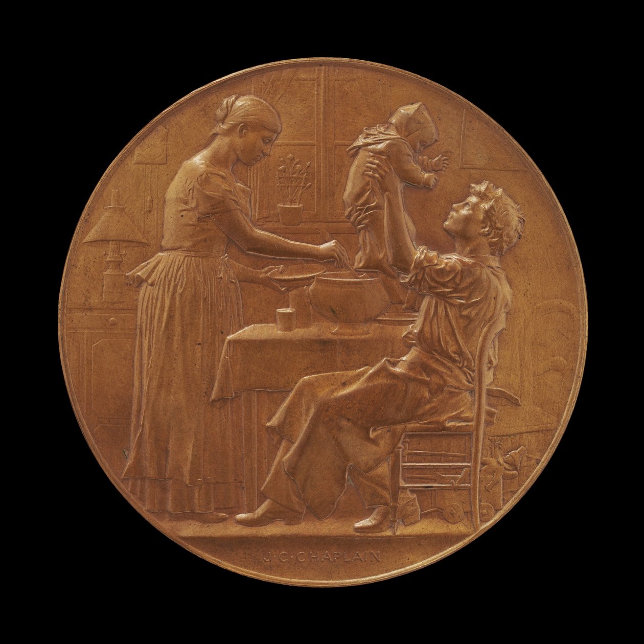 Familjevärden [framsidan], 1891. av Jules Clement Chaplain