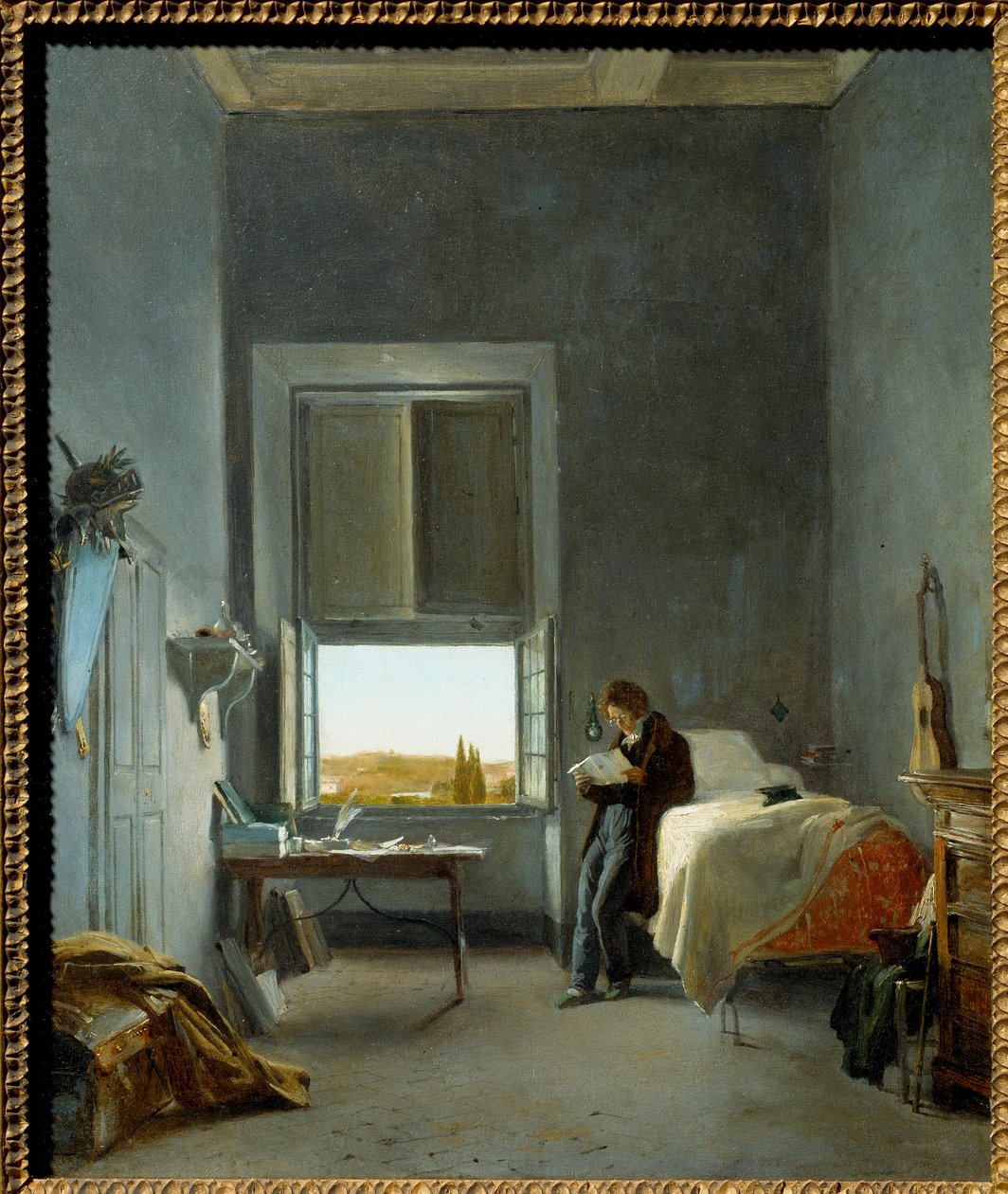 Konstnären i sitt rum på Villa Medicis av Jules Coignet