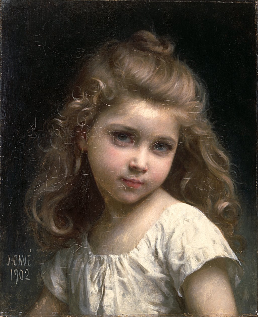 Porträtt av en ung flicka, 1902 av Jules Cyrille Cave