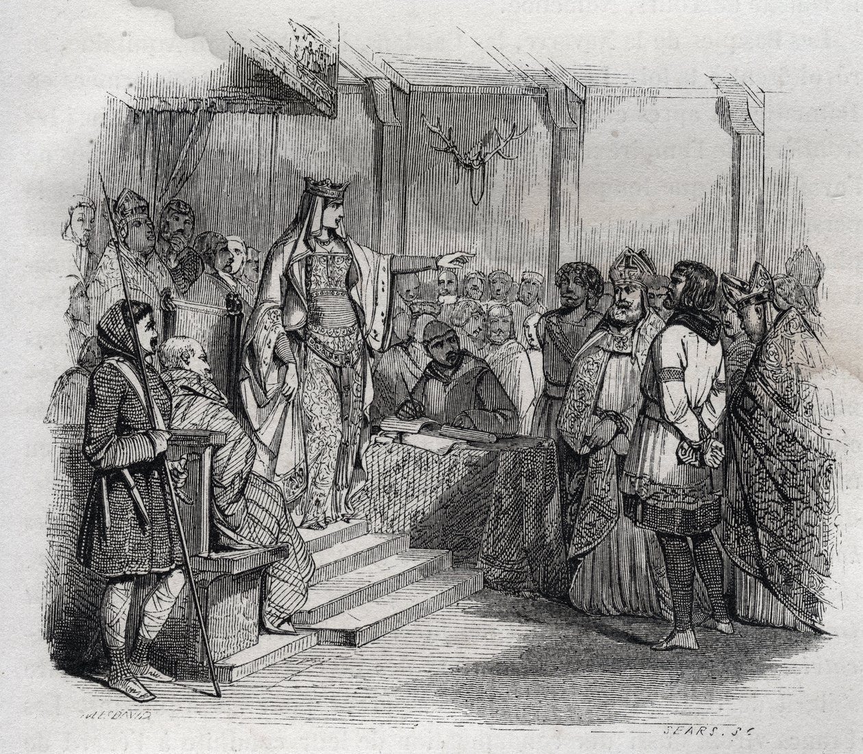 Ermengarde de Hesbaye (778-818) (Hermengarde av Hesbaye) lät Bernard d