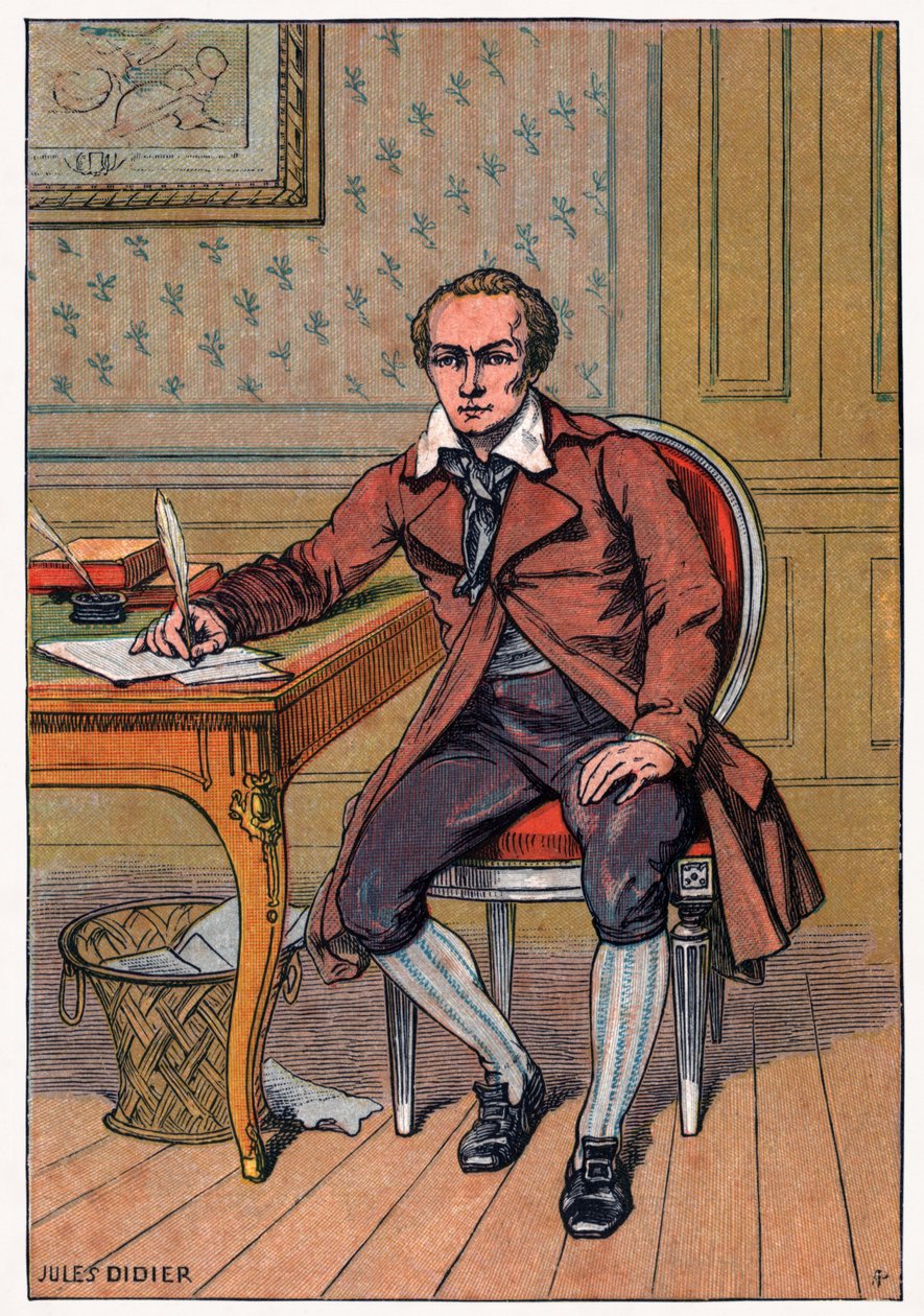 Andre Chenier, ca 1900 (gravyr) av Jules Didier