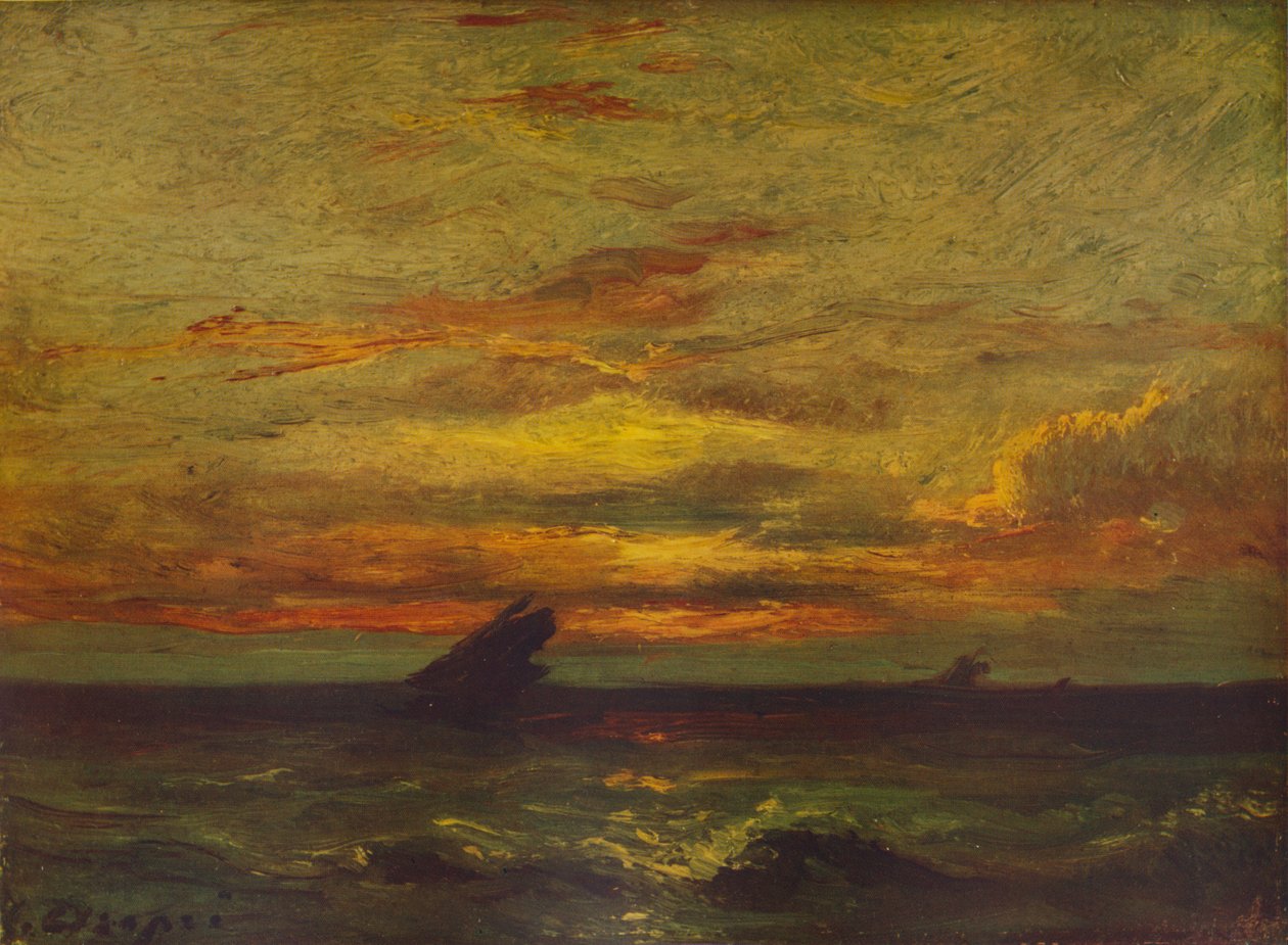 Solnedgång, c1879, 1938 av Jules Dupré
