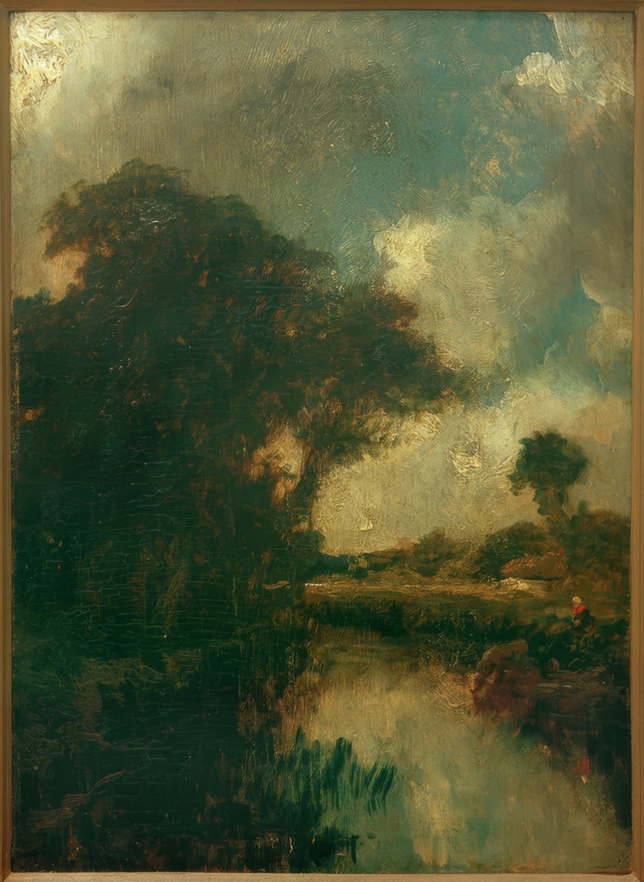 Flodlandskap av Jules Dupré