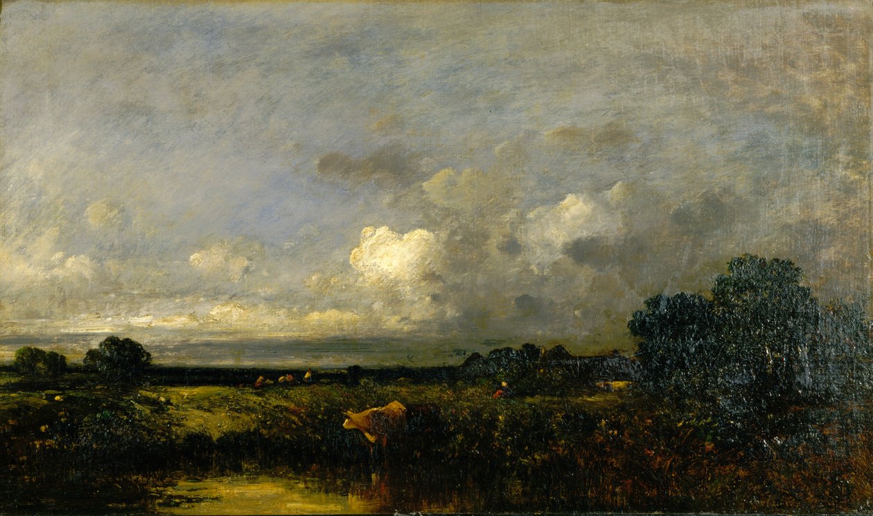 Landskap med ko av Jules Dupré