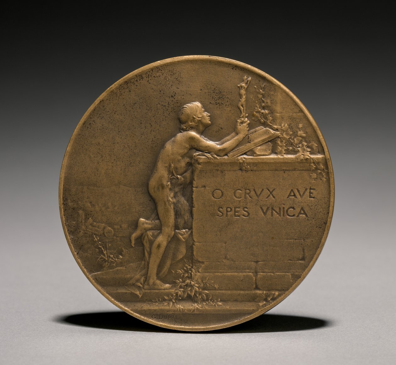 Medalj baksida, 1800-tal. av Jules Dupré