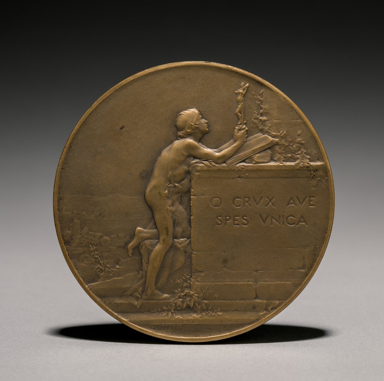 Medalj baksida, 1800-tal. av Jules Dupré