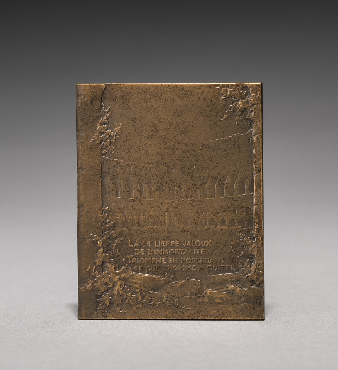 Medaljong omvänd. av Jules Dupré