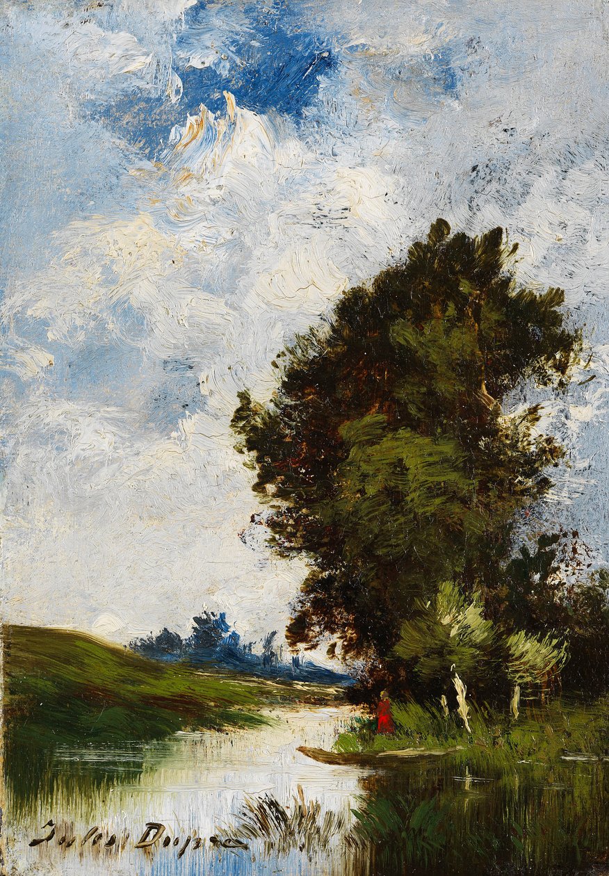 Liten flodslätt av Jules Dupré