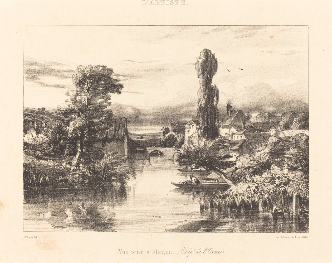 Utsikt på Alençon av Jules Dupré