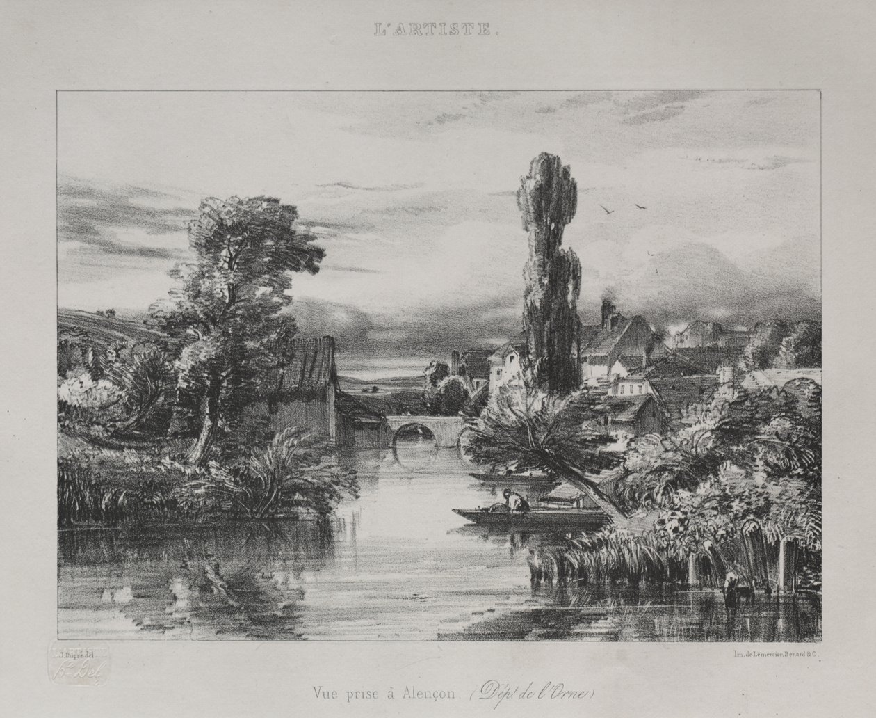 Utsikt nära Alencon, 1839. av Jules Dupré
