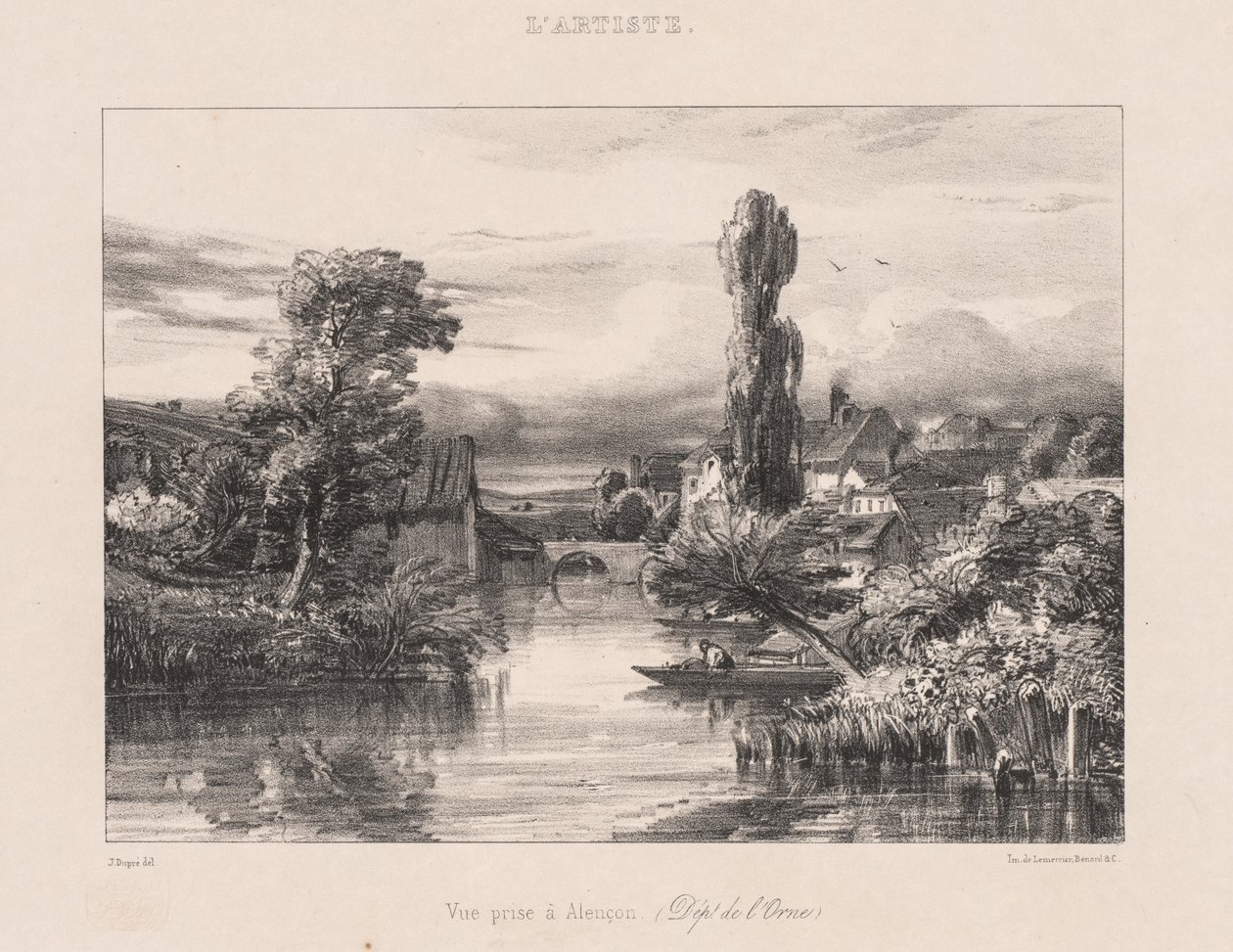 Vy tagen vid Alençon av Jules Dupré