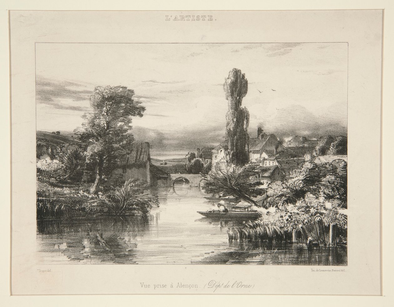 Vue Prize a Alencon; från L av Jules Dupré