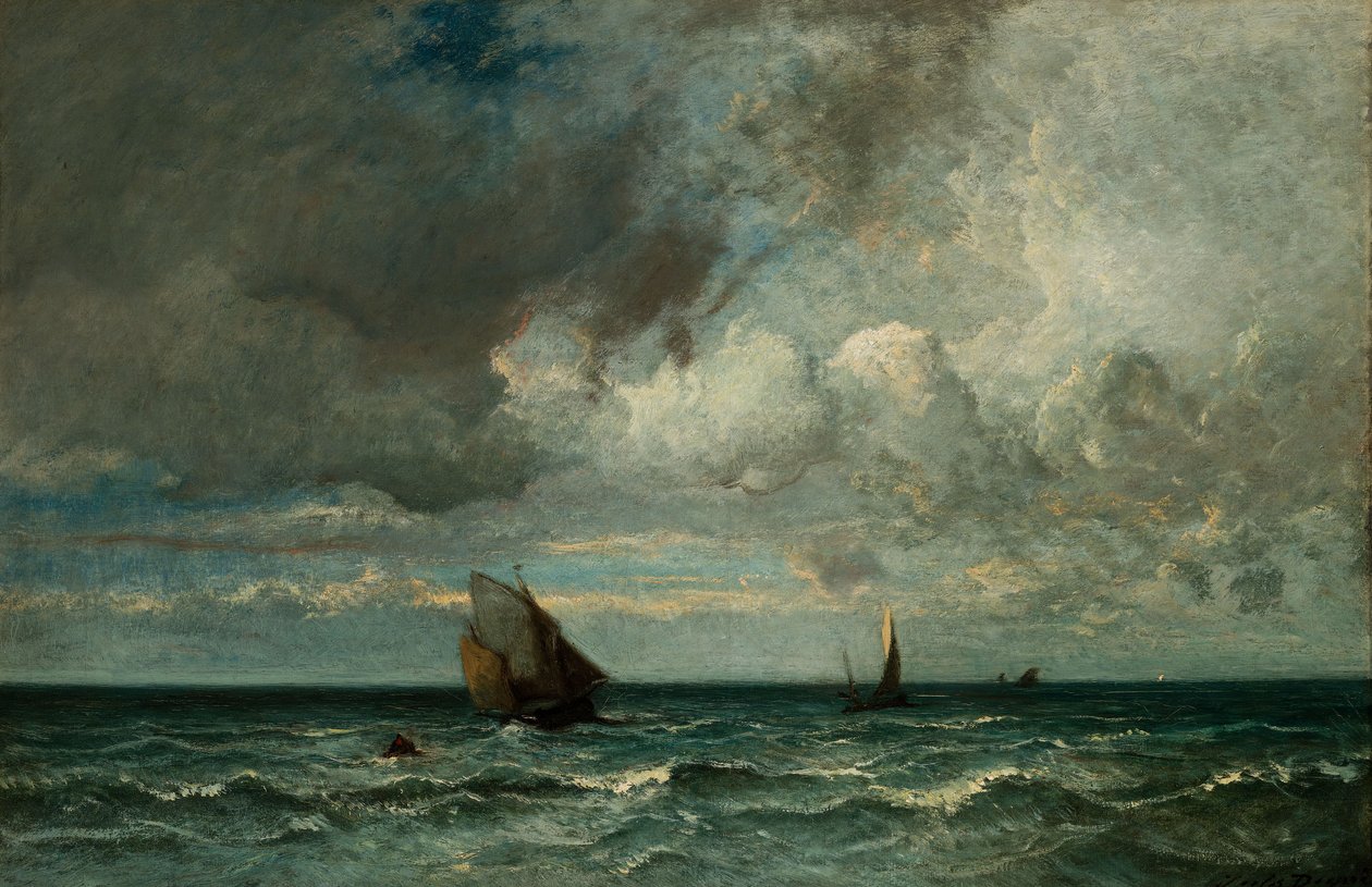 skäller som flyr före stormen av Jules Dupré