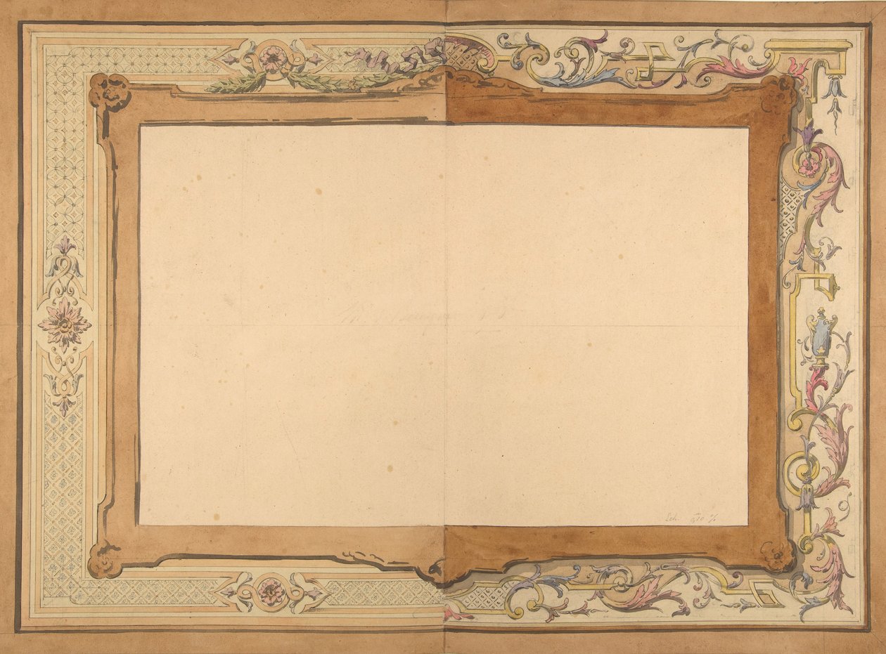 Design för tak, andra hälften av 1800-talet. Skapare: Jules-Edmond-Charles Lachaise, Eugène-Pierre Gourdet. av Jules Edmond Charles Lachaise and Eugène Pierre Gourdet