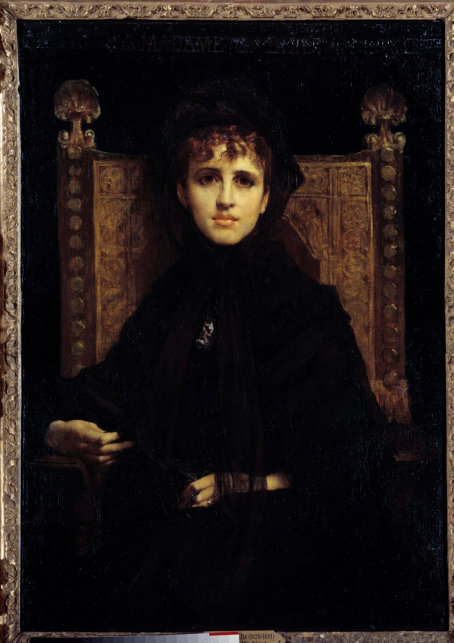 Porträtt av Madame Georges Bizet (1849-1926). Målning av Jules Elie Delaunay (1828 - 1891) av Jules Elie Delaunay