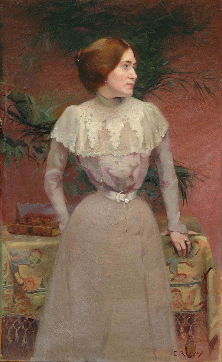 Porträtt av Madame Renoux av Jules Ernest Renoux