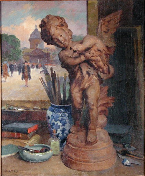 Stilleben med en ängel av Jules Ernest Renoux