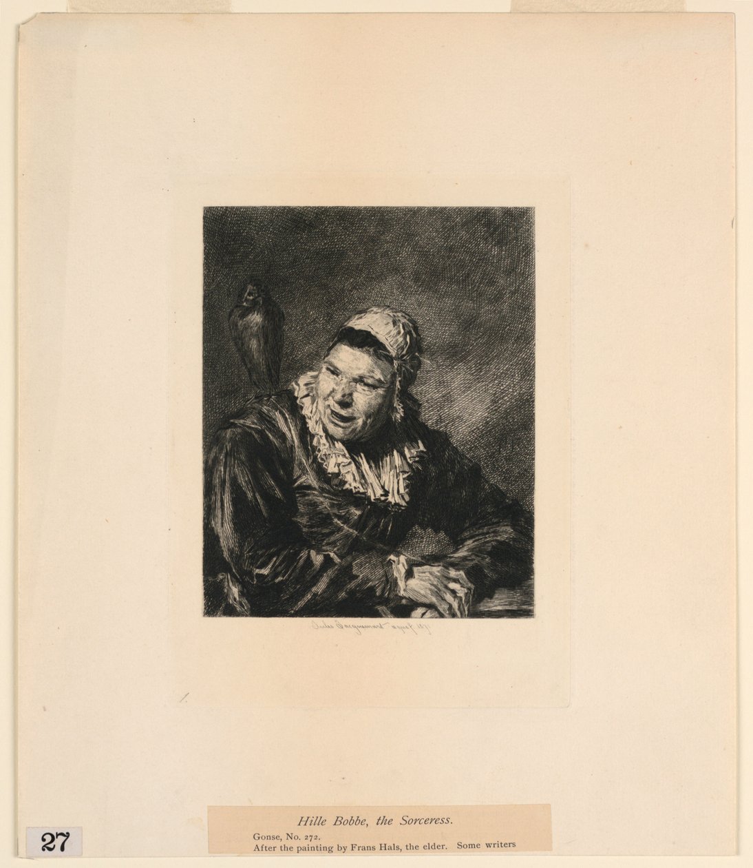 Hille Bobbe, the Sorceress, från "Etchings of Pictures in the Metropolitan Museum, New York" av Jules Ferdinand Jacquemart