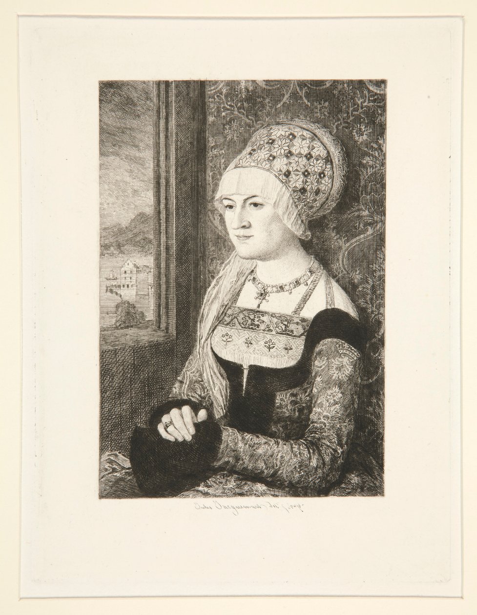 Porträtt av en kvinna av Jules Ferdinand Jacquemart
