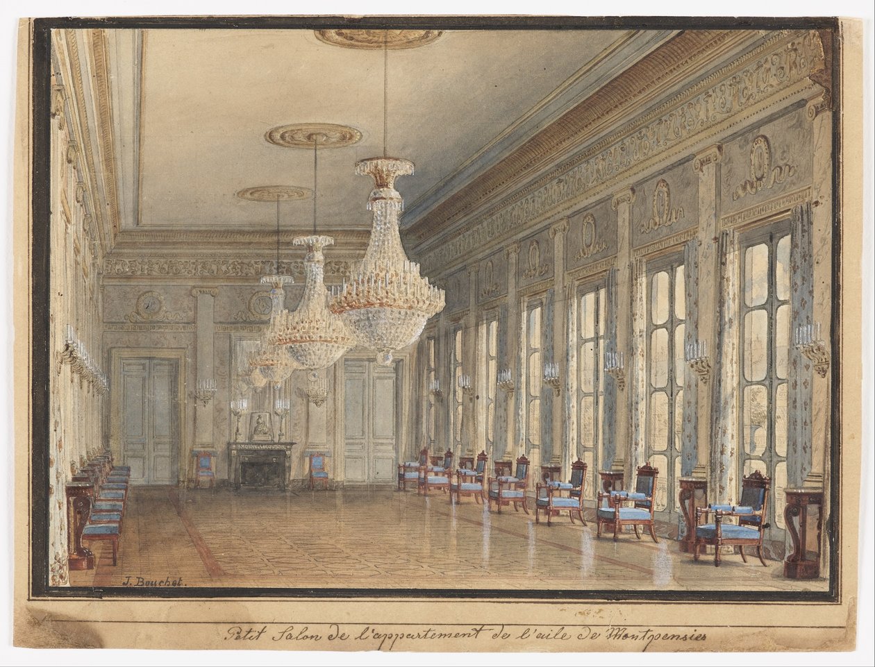 Salongen i Montpensierflygeln, Palais Royal av Jules Frédéric Bouchet