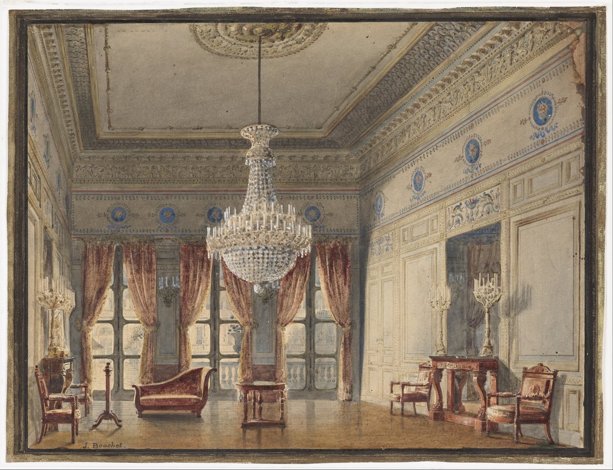 Salongen i Montpensier Wing, Palais Royal av Jules Frédéric Bouchet