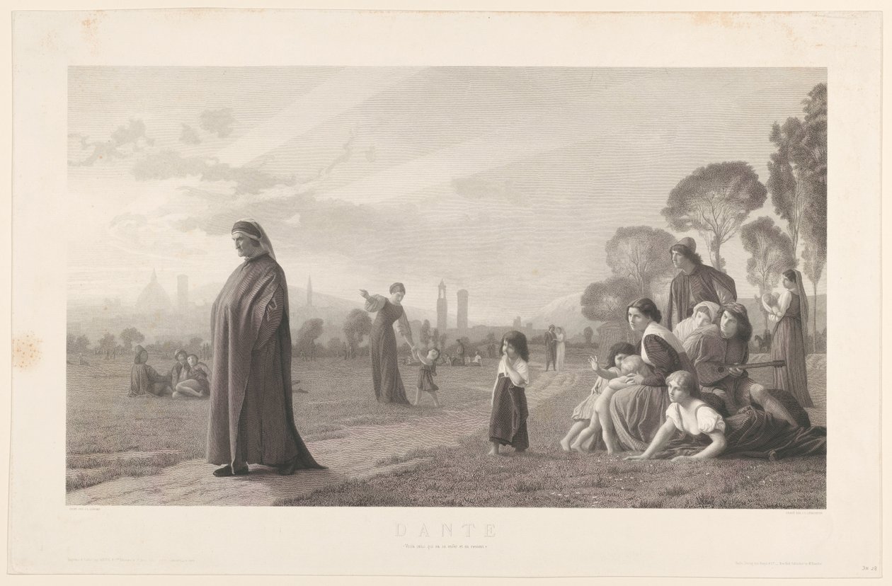 Dante, till J.L. Gérôme av Jules Gabriel Levasseur