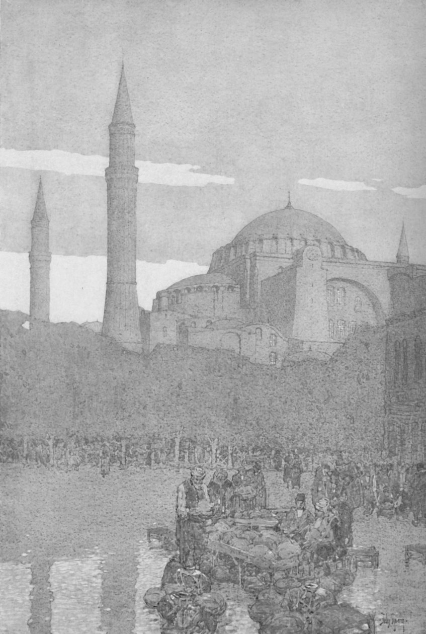 Moskén i Santa Sofia, 1913 av Jules Guerin