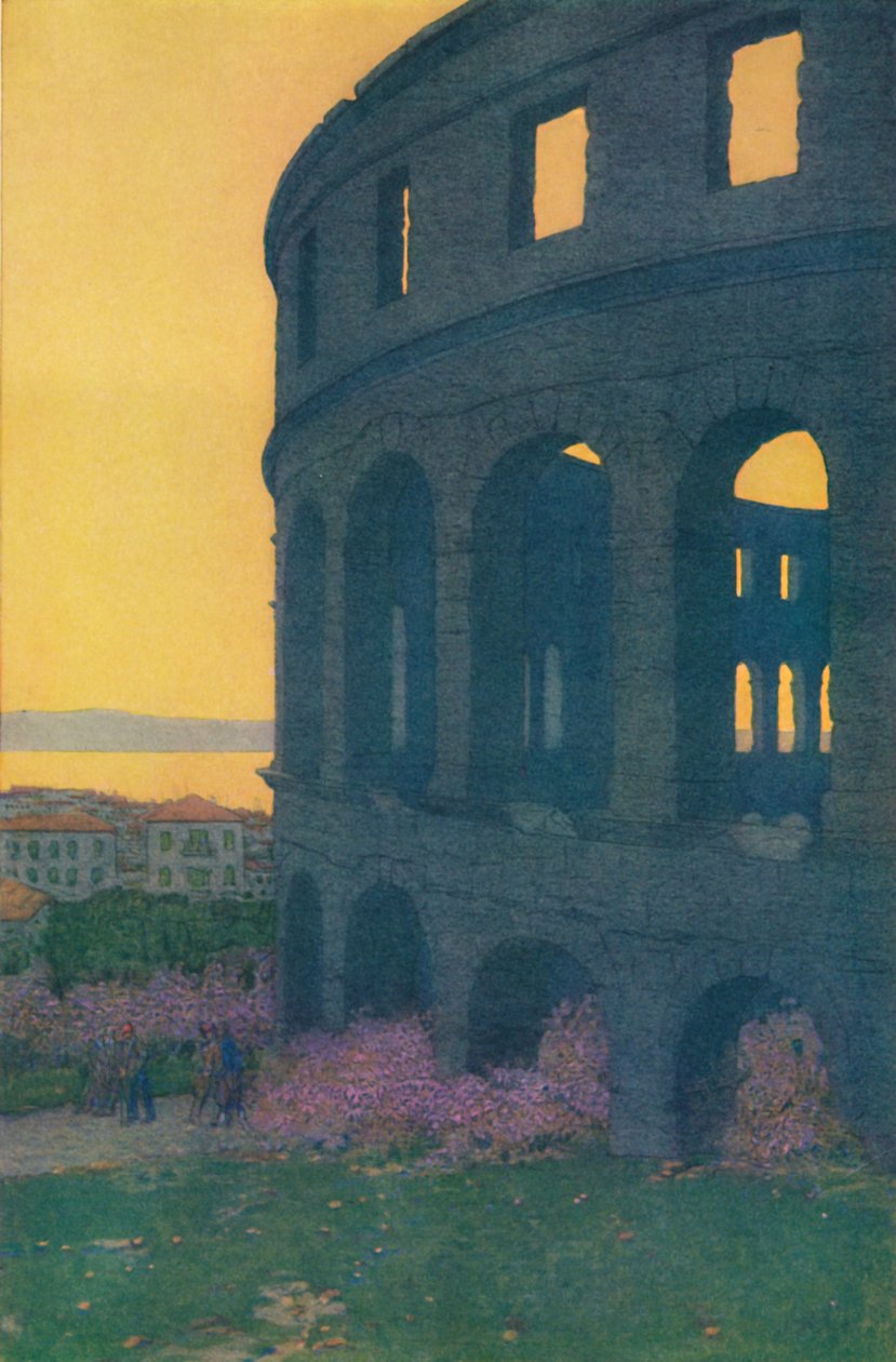 Den romerska amfiteatern i Pola, 1913 av Jules Guerin
