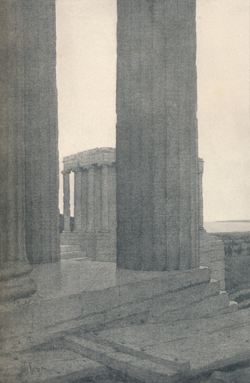 Athena Nikes tempel i Aten, 1913 av Jules Guerin