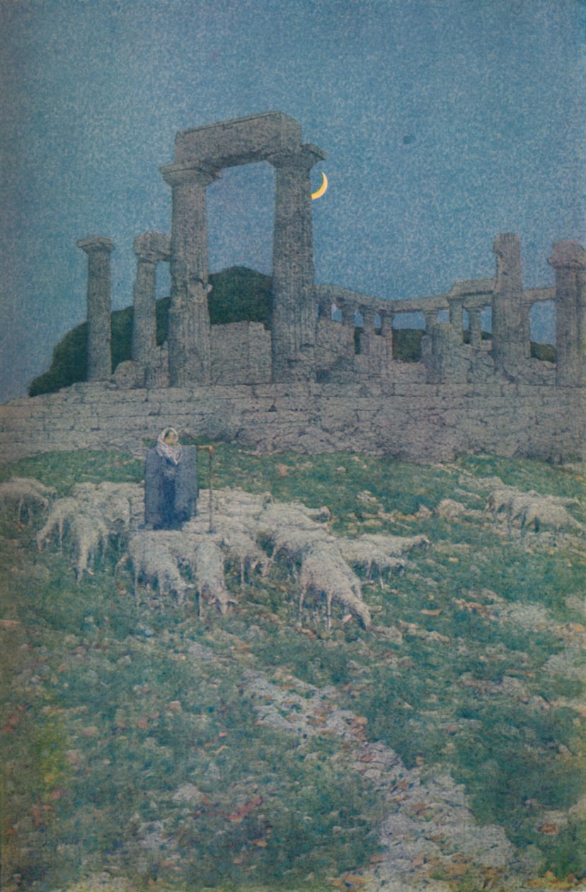 Templet för Poseidon och Athene eller Aegina, 1913 av Jules Guerin