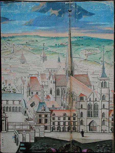 Palace of the Dukes of Burgundy i Dijon före restaurering av Mansart av Jules Hardouin Mansart