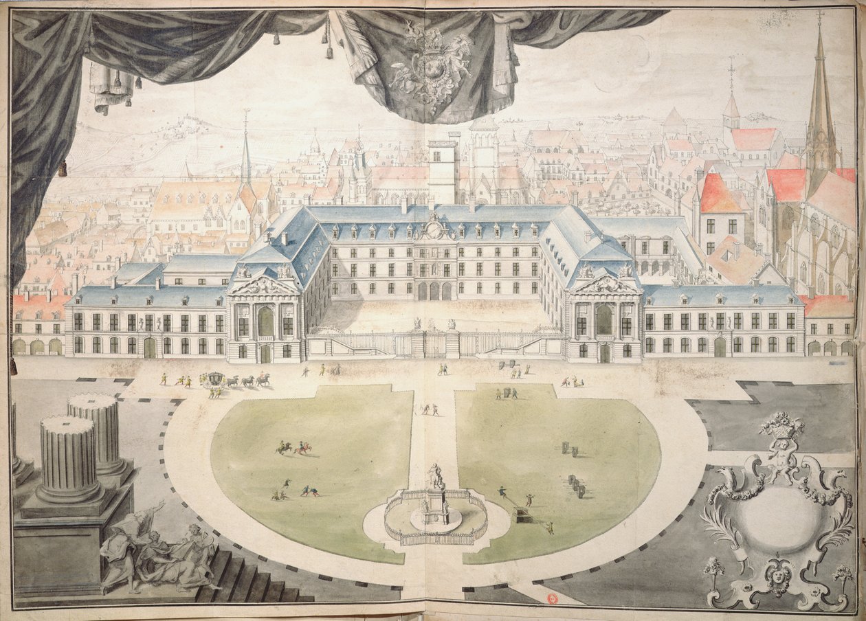 Projekt för restaurering av hertigarnas palats av Bourgogne i Dijon, 1698 av Jules Hardouin Mansart