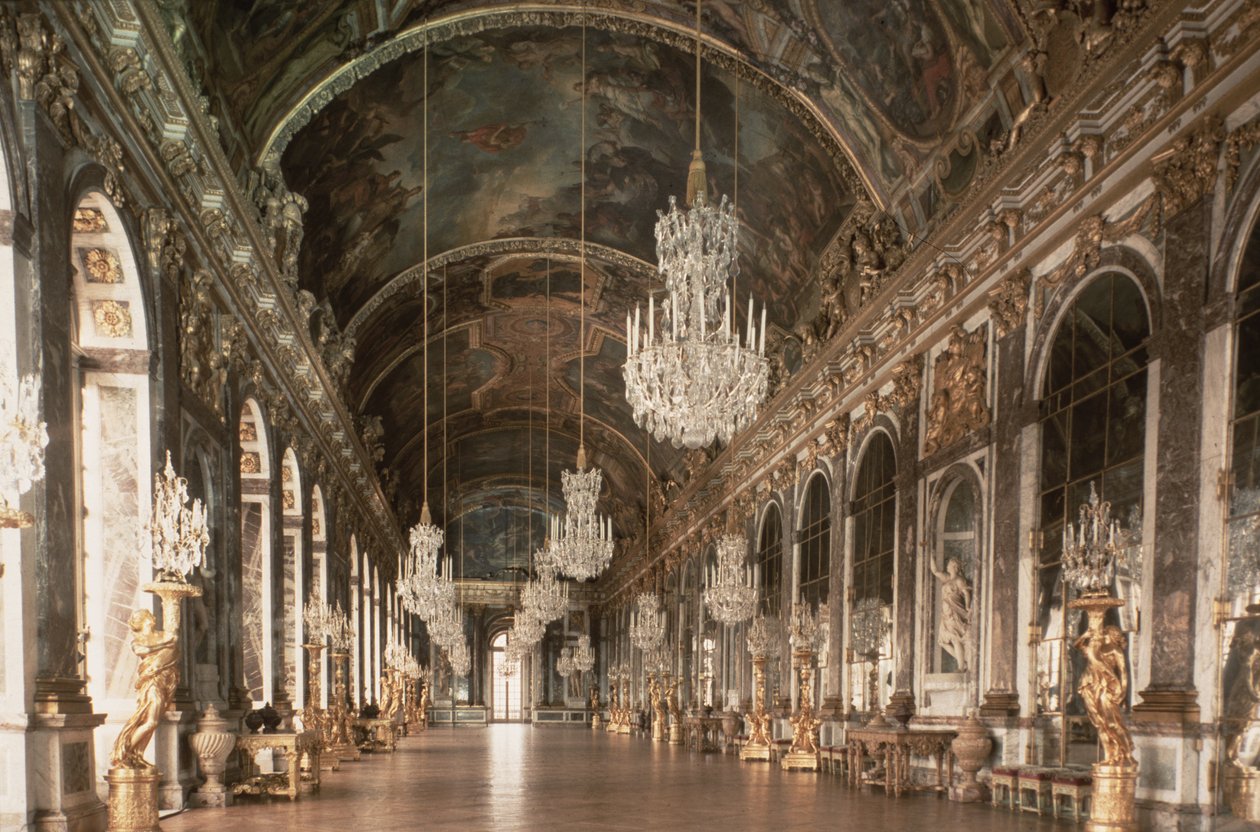 Galerie des Glaces (spegelsalen) 1678-84 av Jules Hardouin Mansart