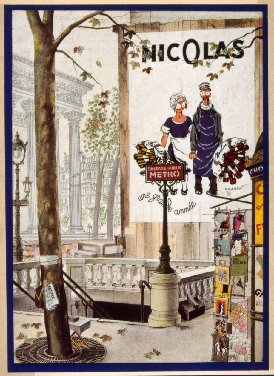 Fransk affisch föreställande den fiktiva budbäraren "Nectar" 1931 av Jules Isnard Dransy