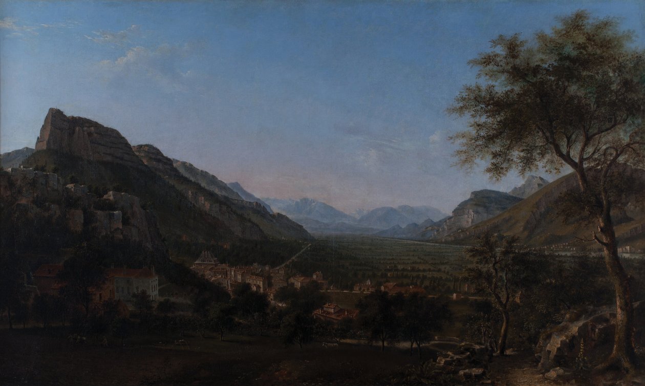 Voreppe och Isère-dalen 1853 (Olja på duk) av Jules Jean Baptiste Guedy