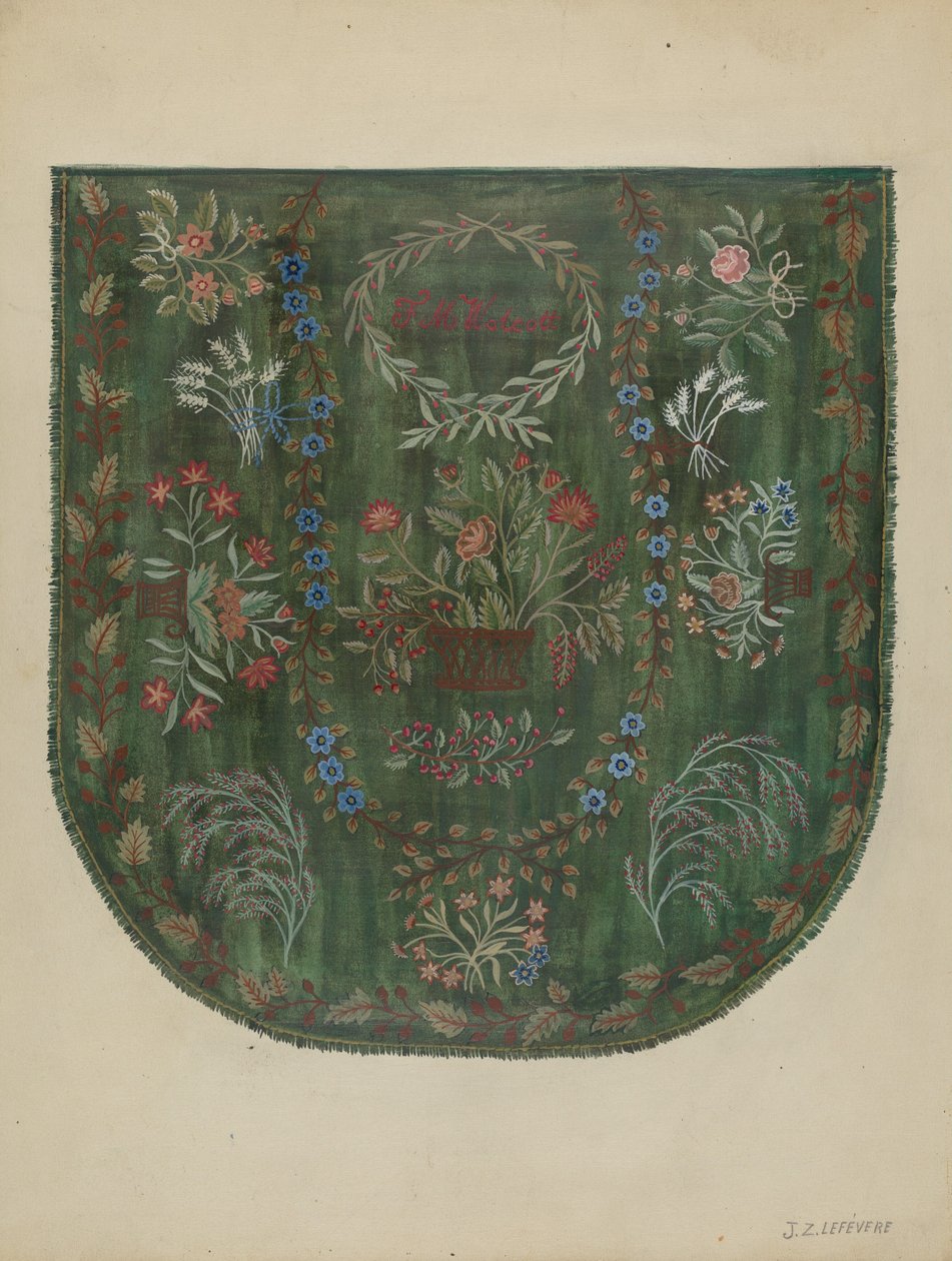 Broderat täcke, ca. 1936. av Jules Lefevere