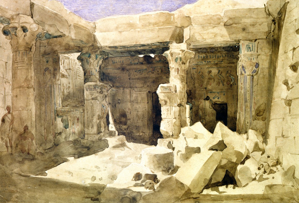 Pyramiderna och sfinxen, Giza, Egypten, 1800-talet av Jules Lemaitre