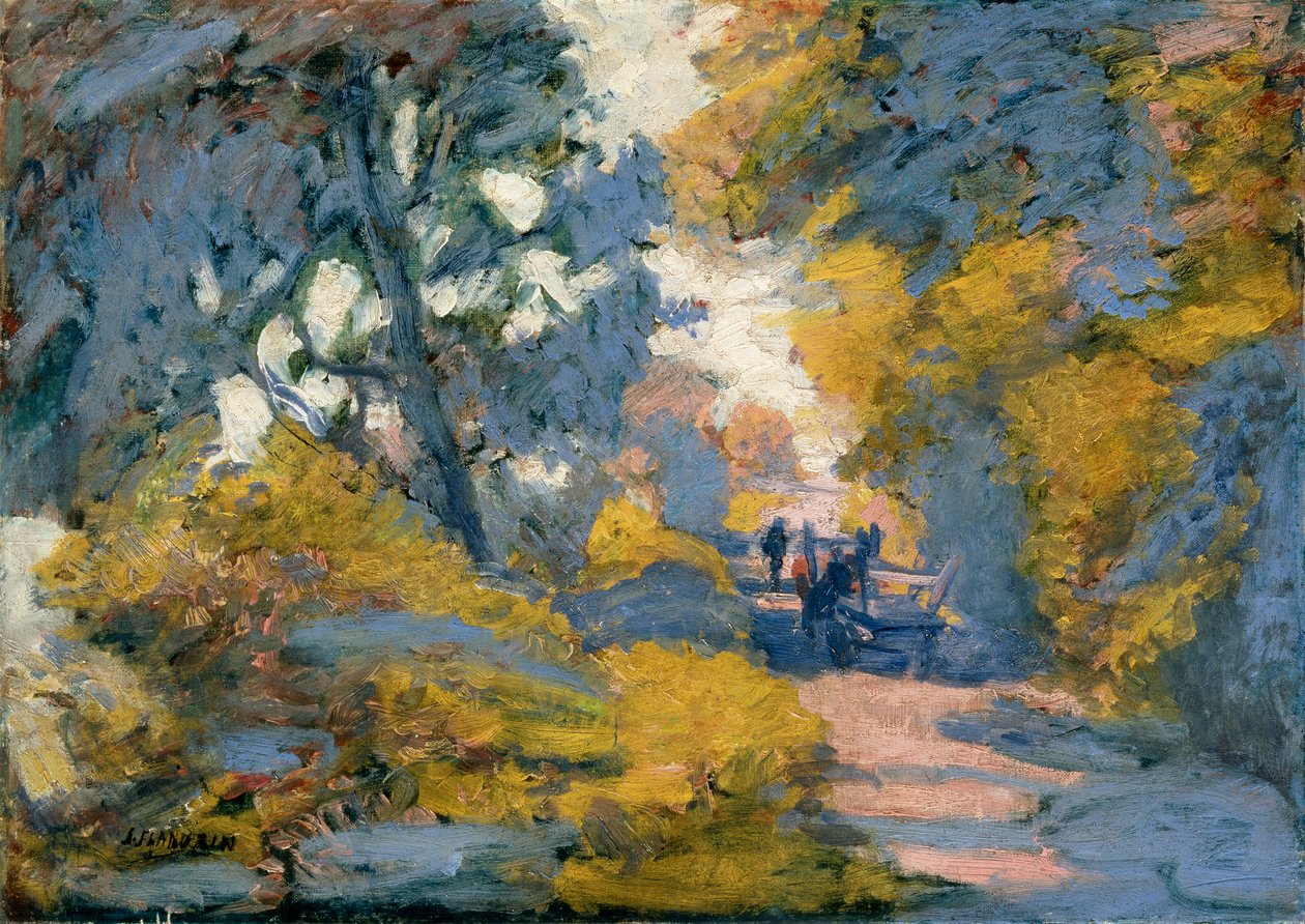 En solbelyst väg, sent 1800- eller 1900-tal. av Jules Leon Flandrin