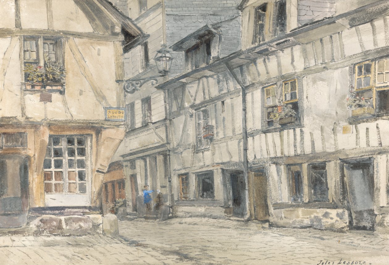 Utsikt över Rue de Lamitie av Jules Lessore