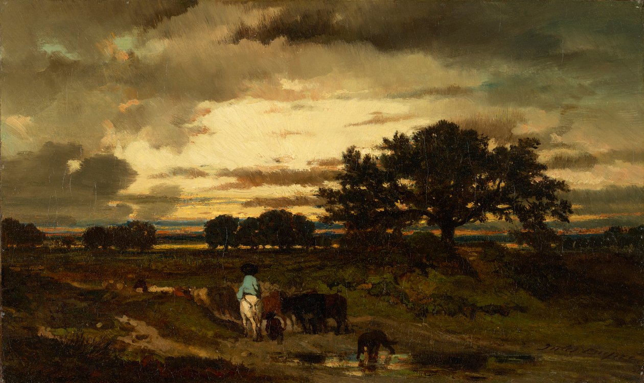 solnedgång av Jules Louis Dupré