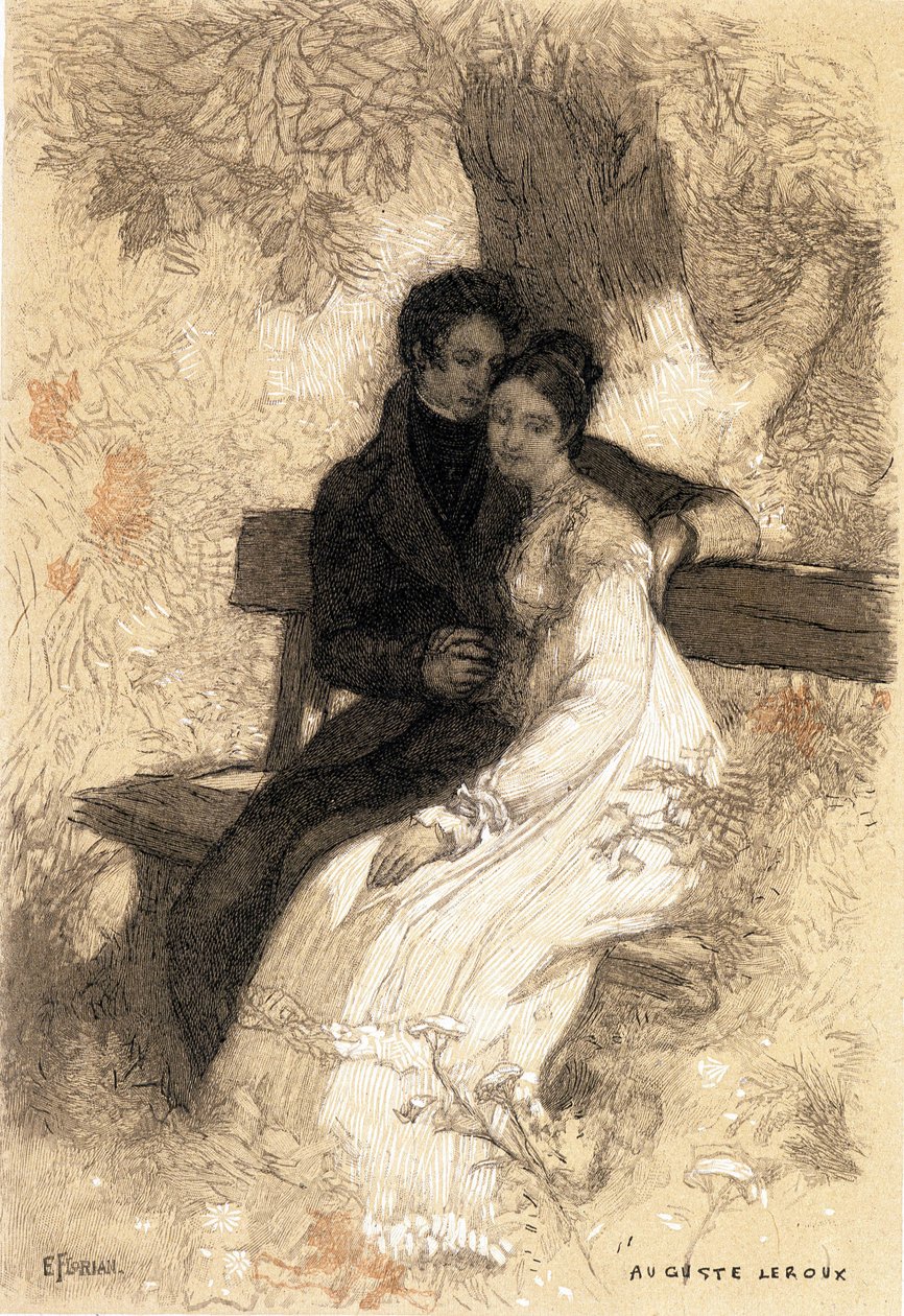 illustration till Eugenie Grandet av Auguste Leroux (tryck) av Jules Marie Auguste Leroux