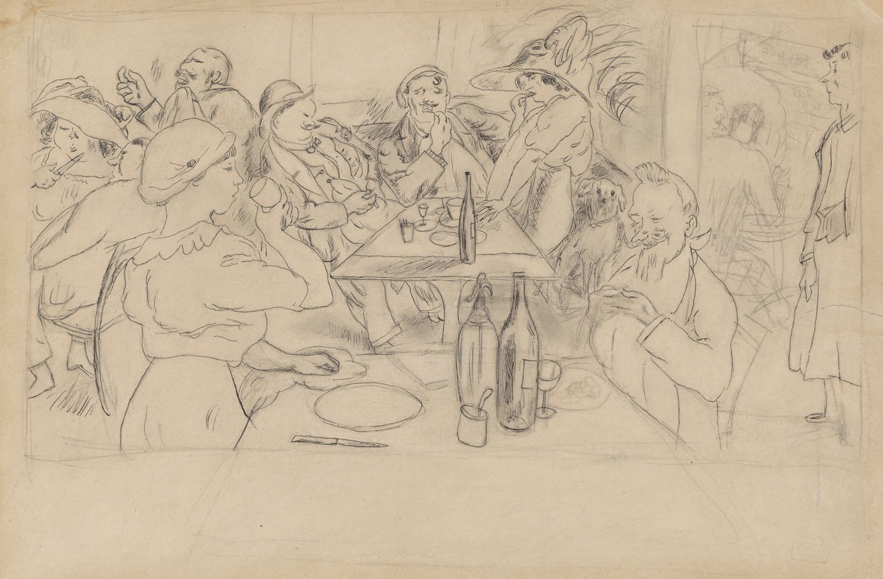 Café? Scen av Jules Pascin