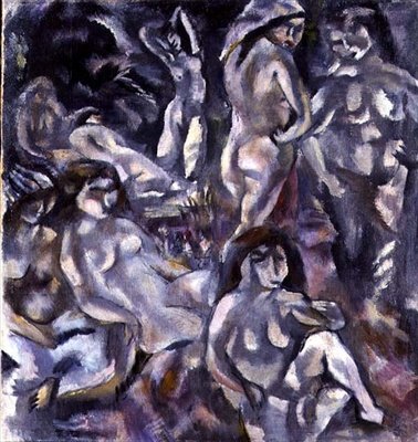 Åtta kvinnor i naken av Jules Pascin