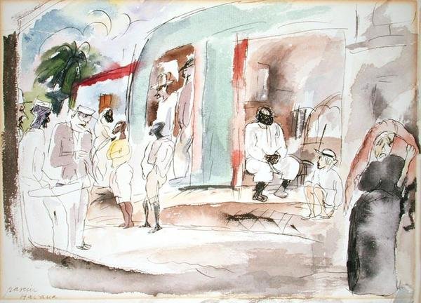 Havanna (akvarell på papper) av Jules Pascin