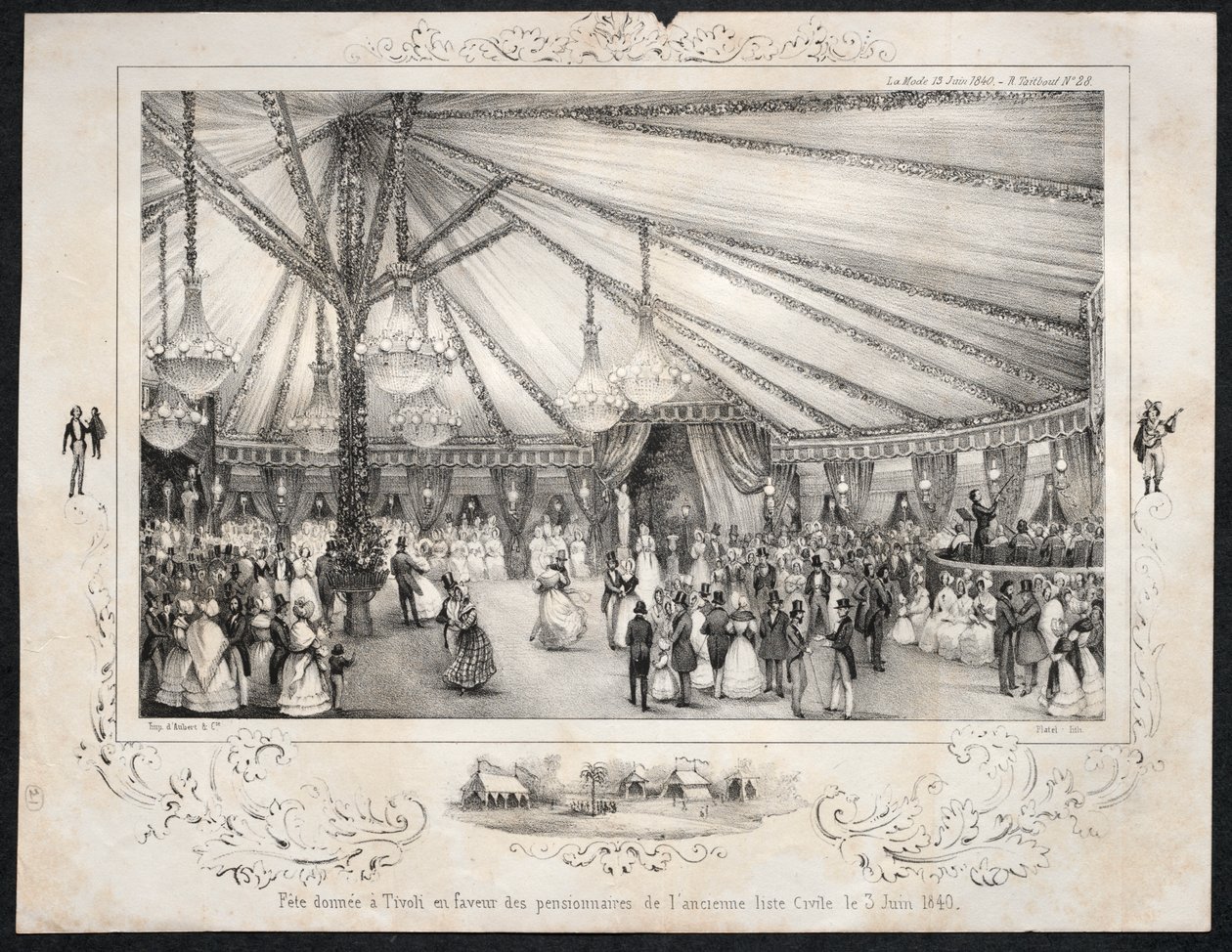 Fest gavs i Tivoli till förmån för invånarna på den gamla borgerliga listan den 3 juni 1840 av Jules Platier