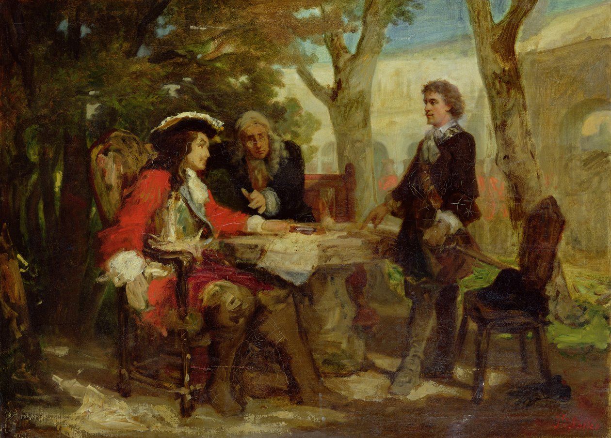 Möte mellan Jean Cavalier (1681-1740) och Claude Louis Hector (1653-1734) hertig av Villars av Jules Salles Wagner