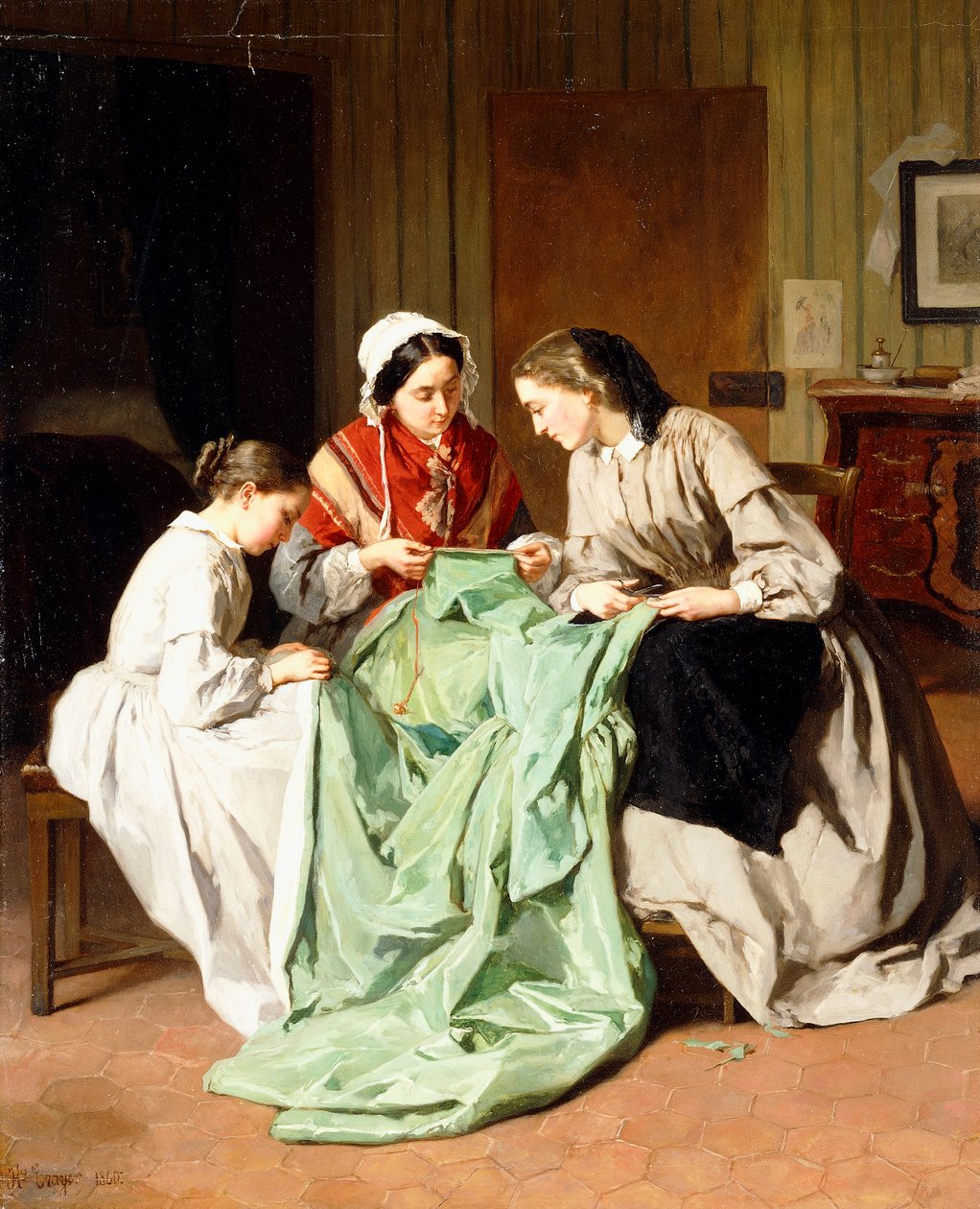 Balklänningen, 1860 av Jules Trayer
