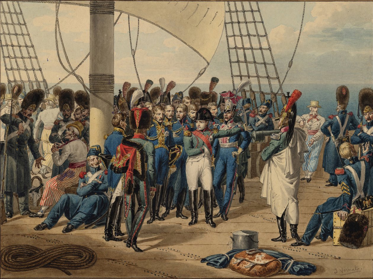 Napoleon återvänder från ön Elba, 1815 av Jules Vernet