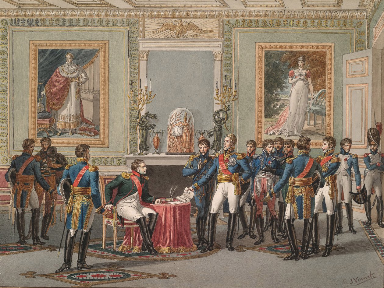 Abdikationen av Napoleon i Fontainebleau, 1815 av Jules Vernet